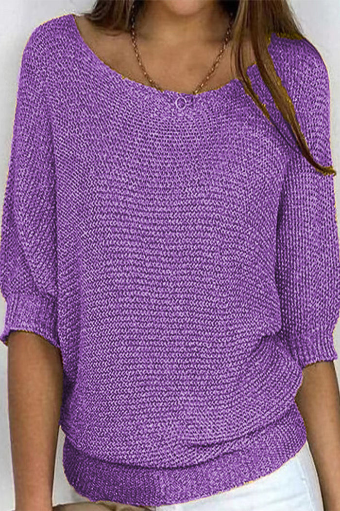 Nuria® | Dámský pletený svetr oversize s netopýřími rukávy