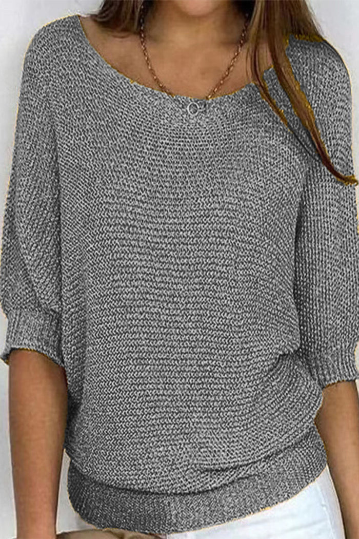 Nuria® | Dámský pletený svetr oversize s netopýřími rukávy