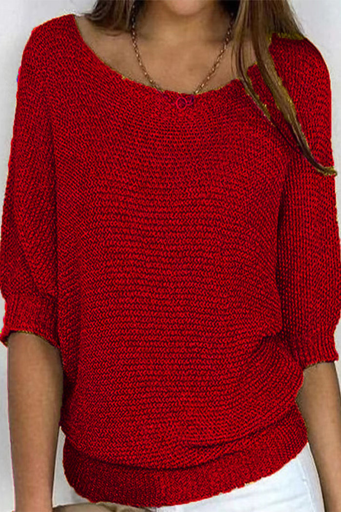 Nuria® | Dámský pletený svetr oversize s netopýřími rukávy