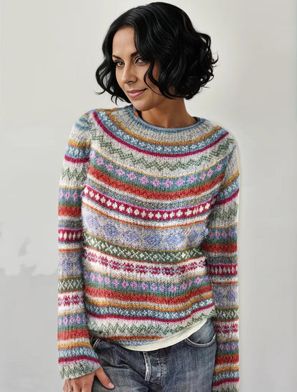 Yolanda® | Elegantní svetr s potiskem s dlouhým rukávem