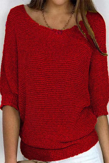 Nuria® | Dámský pletený svetr oversize s netopýřími rukávy