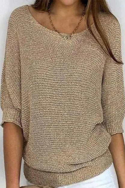 Nuria® | Dámský pletený svetr oversize s netopýřími rukávy